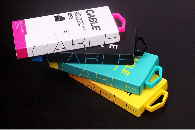 New Cable Paper Retail Package For 1 1.5m USB Cable Packaging Charger Line Box DHL Cell Phone