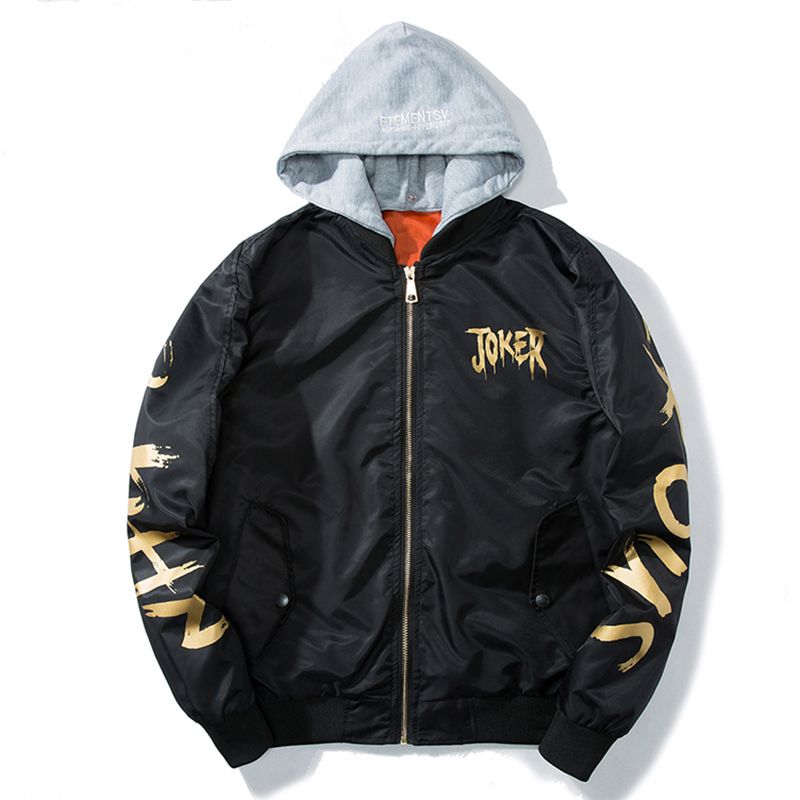 Compra Cazadora Bomber Hombre Joker En Oro Imprimir Chaqueta Con Capucha  Hombre Plus Hip Hop Outwear Otoño Hombre Abrigo Chaquetas De Béisbol Marca  Barato | Entrega Rápida Y Calidad | Es.Dhgate