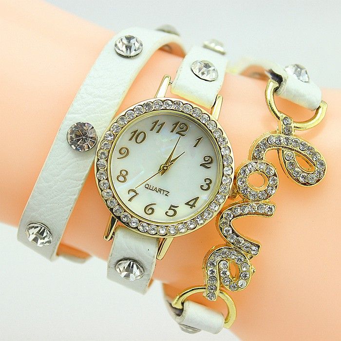Hot Sale Women Bracelets Quartz Watch Lady Gilr Rhinestone Dress Wristwatch Leather Strap Students Casual Quartz Watch Clock Online Shopping For Wrist Watches Wrist Watches Buy Online From Lightpavilion 5 73 Dhgate Com