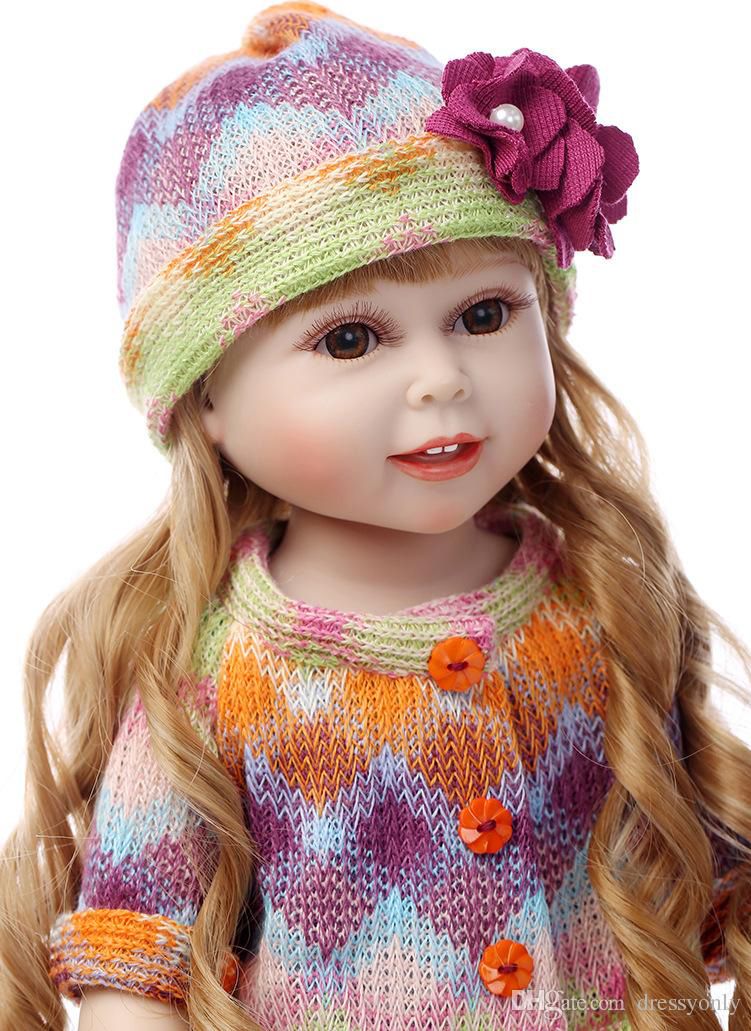 Kaufen Sie Szxcheng Amerika Mädchen Puppen Handgemachte Naturgetreue Baby  Doll 18 Zoll 45 Cm Baby Simulation Spielzeug D33 Billig | Schnelle  Lieferung Und Qualität | De.dhgate