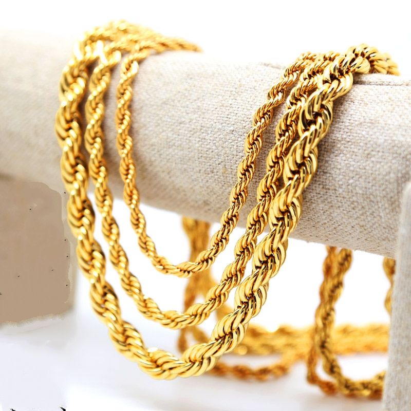 Mens 18K Yellow Gold Plated 60cm 23.5/" Long Lobster Heavy Big Chain Necklace