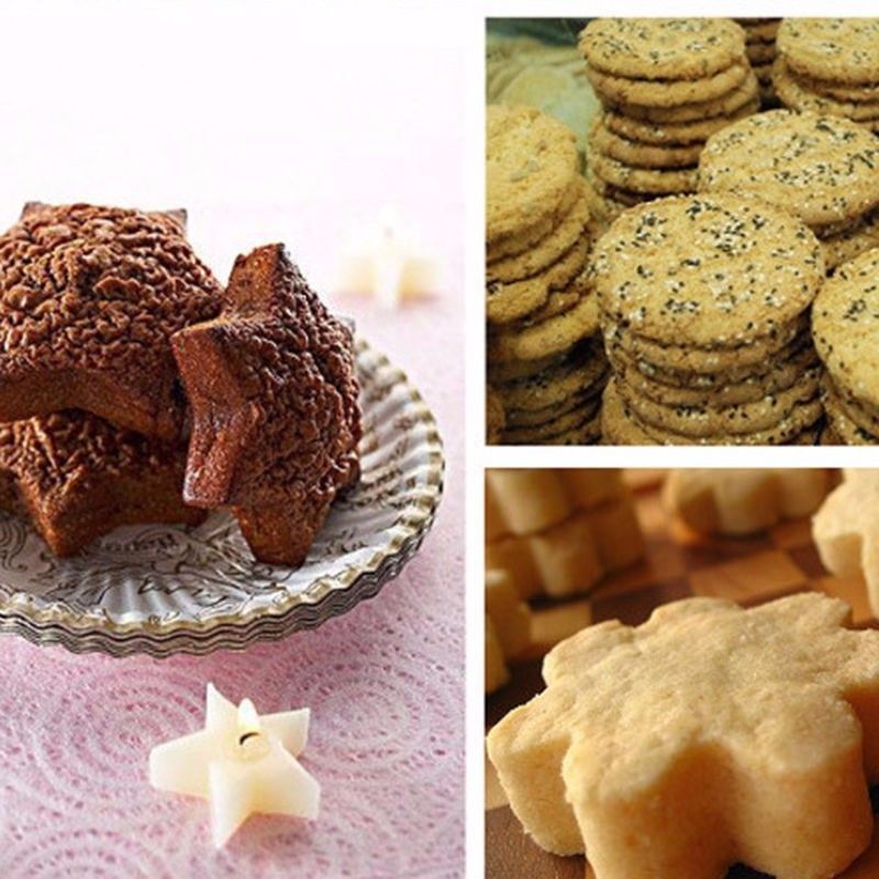 12PCS//Set Star Heart Flower Cookie Cutter Sporting Shapes Biscuit Making Mould