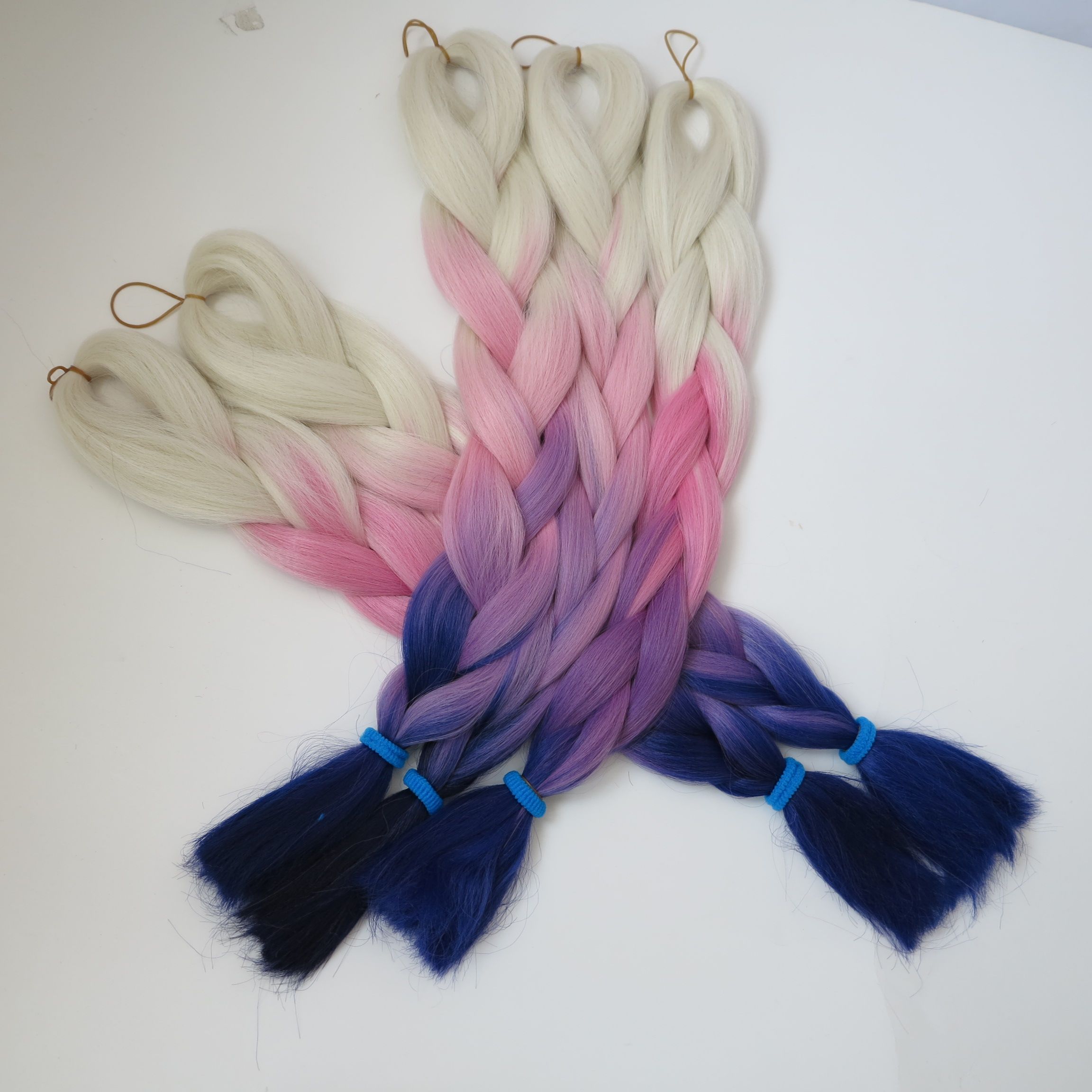 Expression Kanekalon Synthetic Braiding Hair Blonde Pink Purple