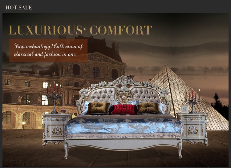 أثاث غرفة نوم كلاسيكية على الطراز الباروكي سرير ملكي فرنسي سرير كبير من الخشب الصلب الإيطالي 2021 من fpfurniturecn 9 705 45ر س موبايل dhgate