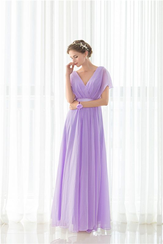 light purple chiffon dress