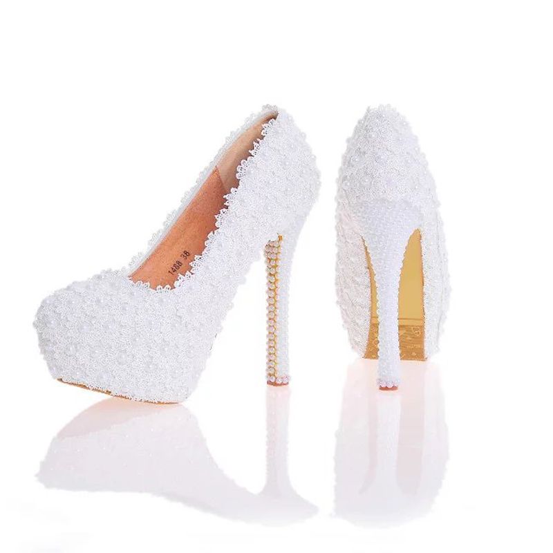 white prom heels