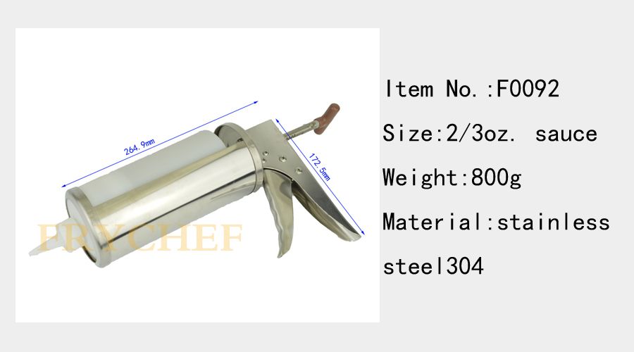 2021 Stainless Steel 304 Sauce Gun Dispenser With Sauce Bottle, Kfc