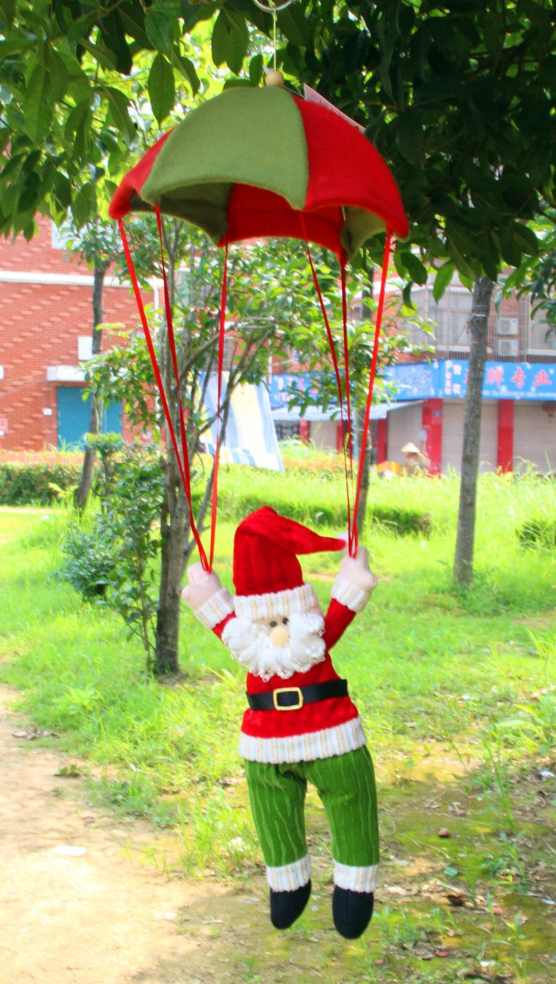 Christmas Home Ceiling Decorations Parachute Santa Claus Smowman New Year Hanging Pendant Decor Supplies
