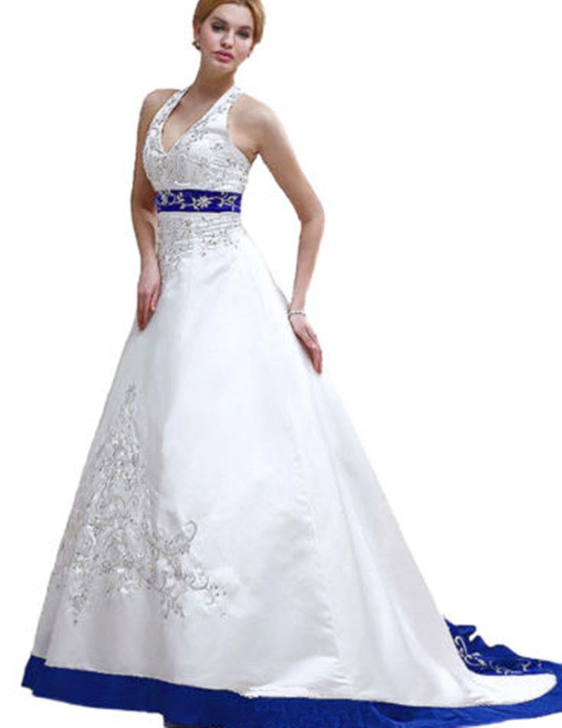 Discount New Coming Best Made Embroidery Wedding Dresses Sweep Train A