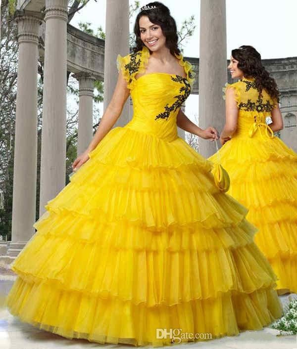 yellow gown with jacket