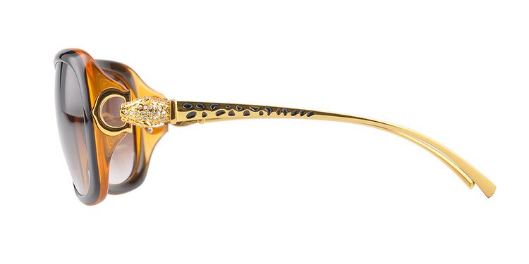 Vintage Sunglasses For Women Full Rim 18K Gold Metal Frame Glasses