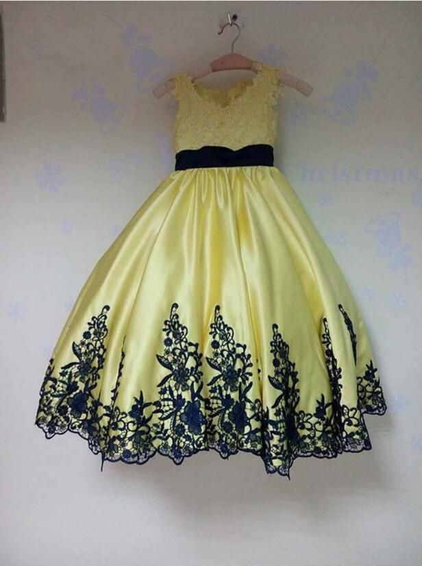 yellow and black dress for little girl