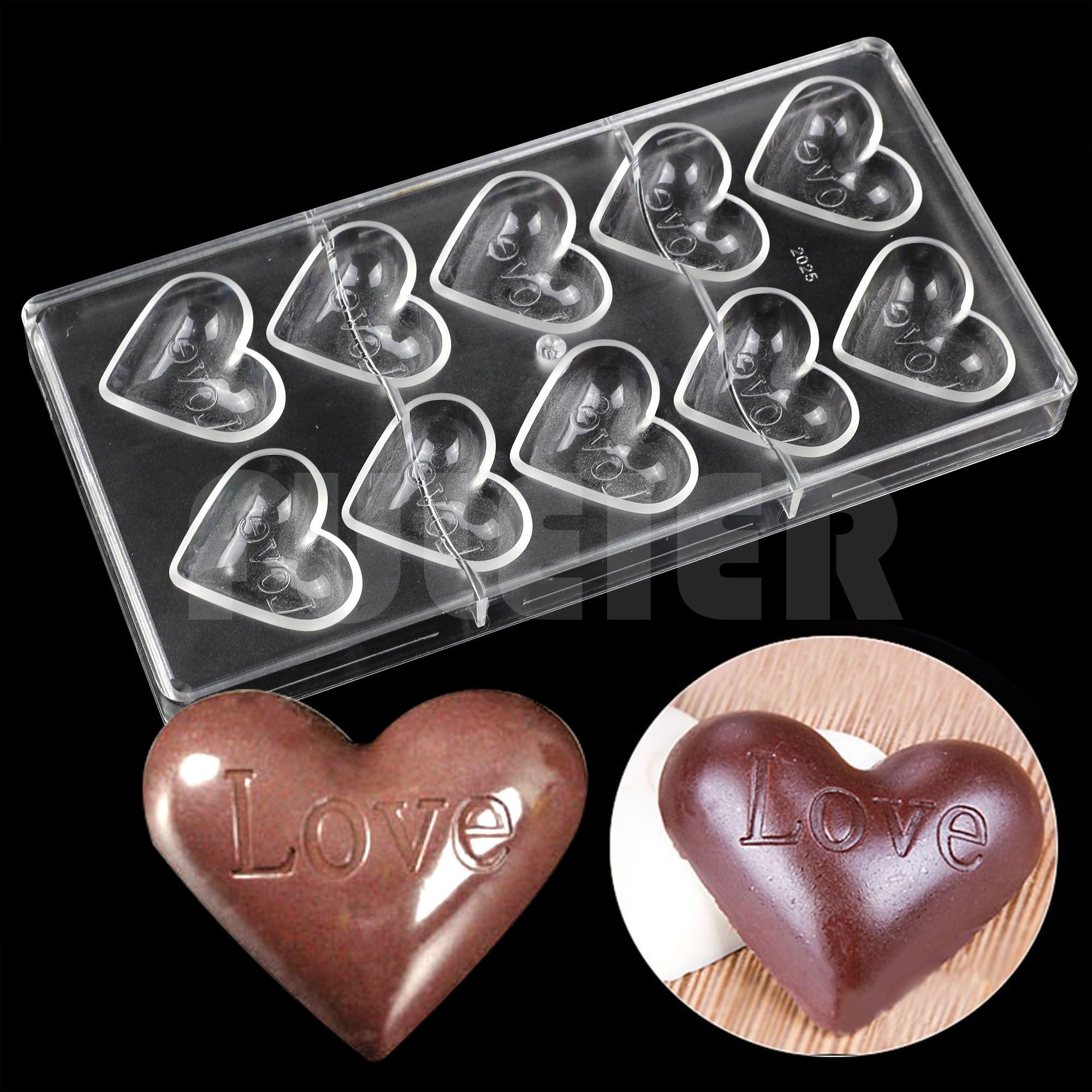 Saint Valentin cœur chocolat en polycarbonate Baking Molds 3D