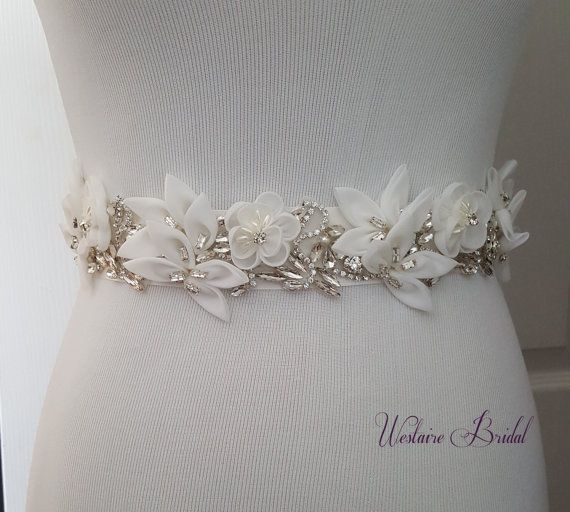 floral wedding belt