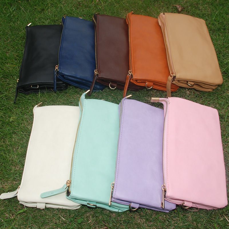 faux leather clutch bag