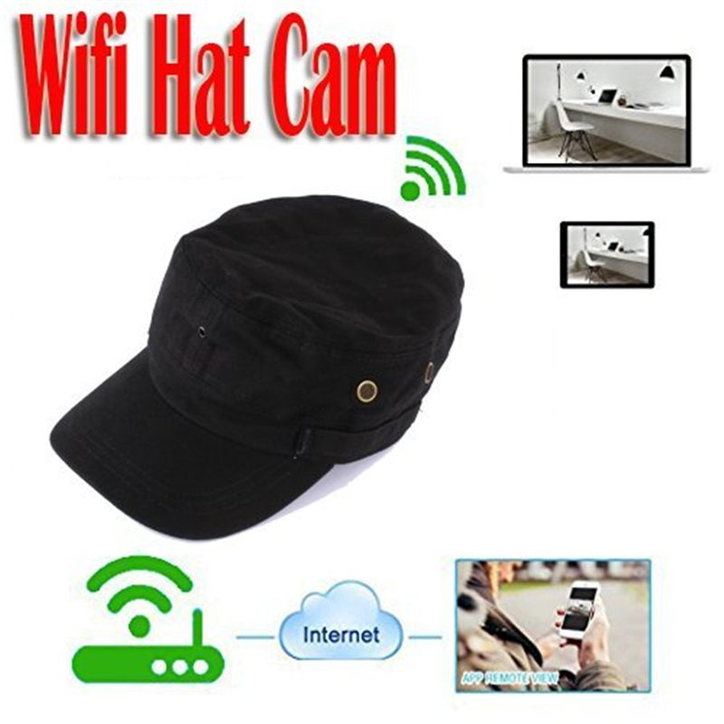 8GB 16GB 32GB HD 720P IP Camera Wearable Mini WIFI Hat Camera P2P Hat