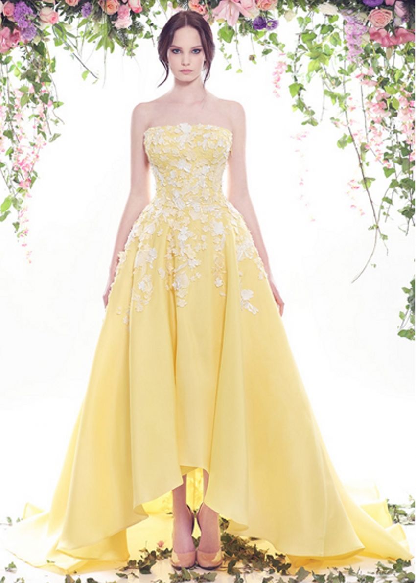 Discount Yellow Wedding Dress White Lace ed Bridal Design Strapless ... Discount Yellow Wedding Dress White Lace ed Bridal Design Strapless ...