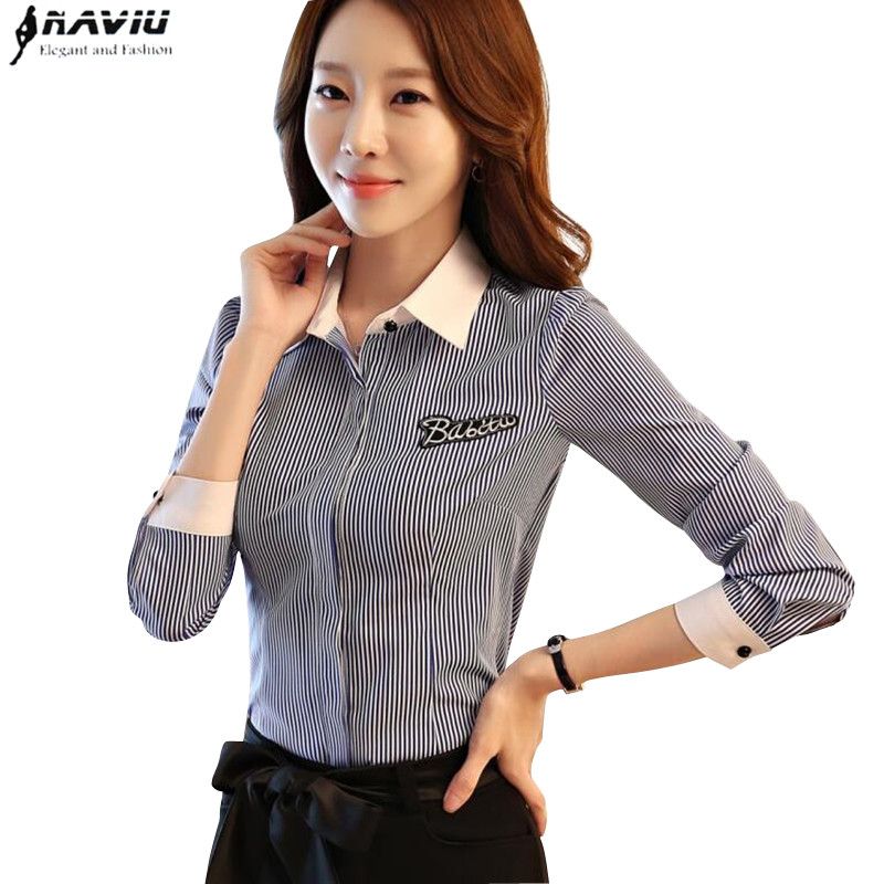 striped formal shirt womens