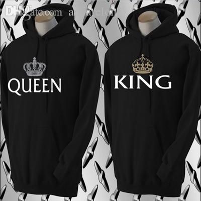 Compra Al Por Mayor Rey Y Reina Sudadera Pareja Pareja Sudaderas Novio  Amante Amantes De La Corona Sudaderas Barato | Entrega Rápida Y Calidad |  Es.Dhgate