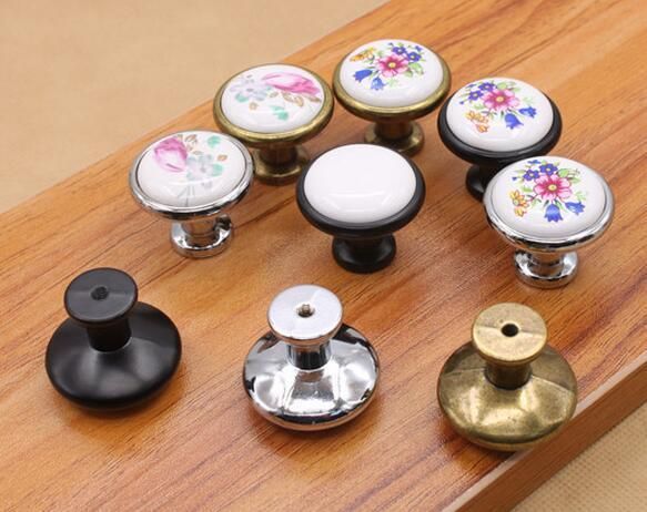 2019 New Arrive Vintage Ceramic Alloy Door Handles White Bronze