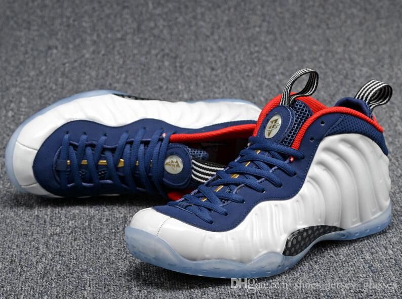 white red and blue foamposites