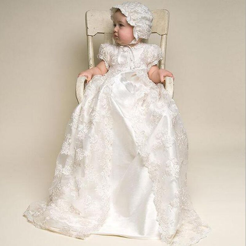Compre Vestidos De Bautizo Para Bebés Con Sombrero Accesorios De Perlas De  Calidad Superior Cumpleaños Vestido Largo De Encaje Vestido Elegante Para  Bebés Recién Nacidos A 141,24 € Del Aimama | Es.Dhgate.Com