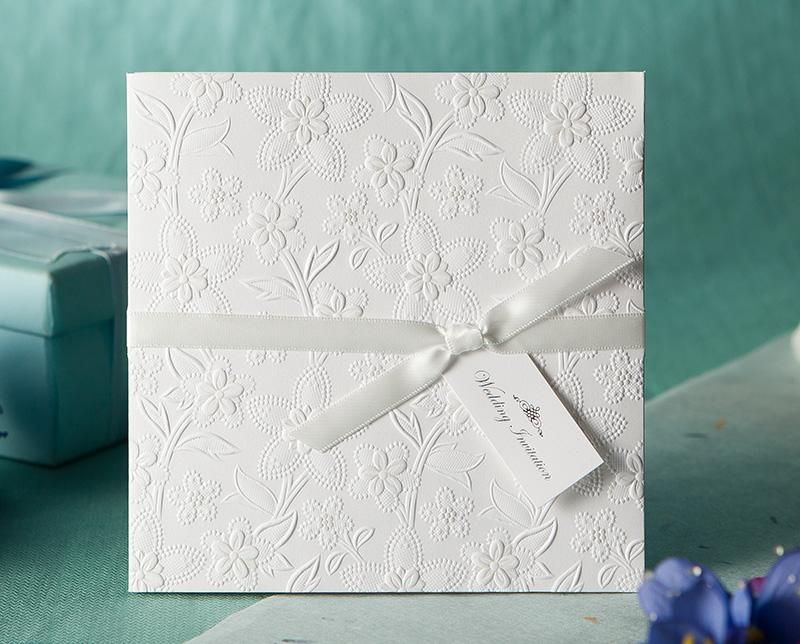 Grosshandel Personalisierte Hochzeitseinladungen Karten Elegant Embosse Blumen Kostenlos Angepasst Druck Mit Bogen Party Einladung Karte Geburtstagskarte Von Cobest 1 11 Auf De Dhgate Com Dhgate