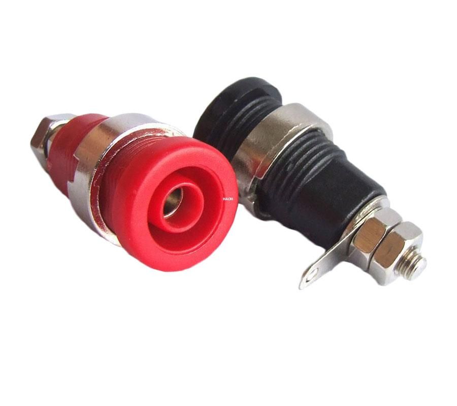 2 Step Type 4mm Binding Post Banana Jack Socket Panel Mount Test Probe Red Black