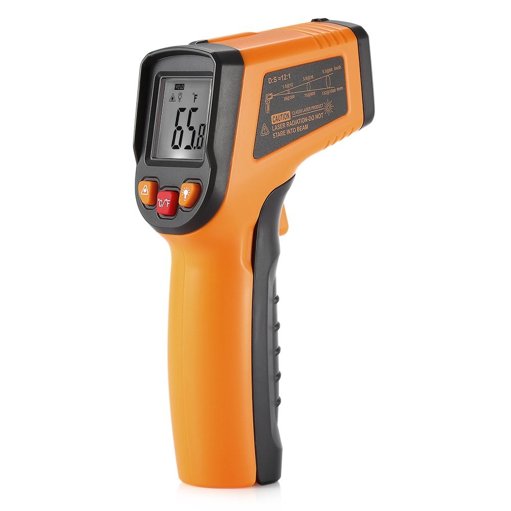 Wholesale Infrared Thermomete Non Contact Handheld Infrared Temperature Gun  Industrial Measuring Water/Oil Food Kitchen Electronic High Thermometer+NB  From Warmhome7, $17.59