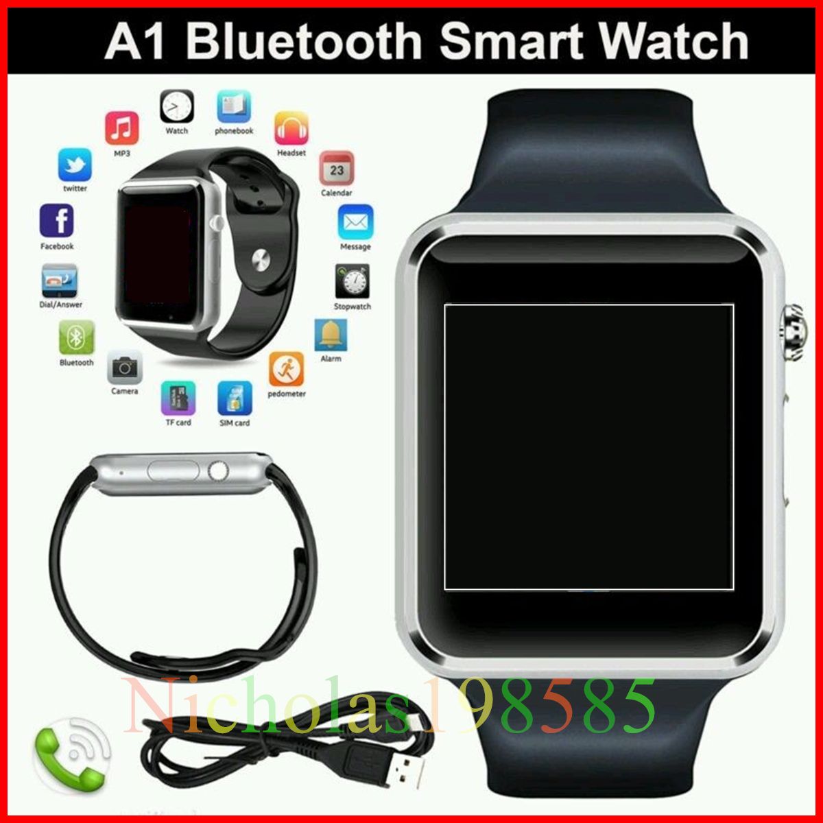 Suministro Al Por Mayor Reloj Bluetooth Smart A1 Con Ranura Para Tarjeta  SIM Salud Relojes De Pulsera Para Android IOS Smartphone SmartWatch VS GT08  U8 DZ09 GV08 GT88 GT88 LX16 De Nicholas198585,