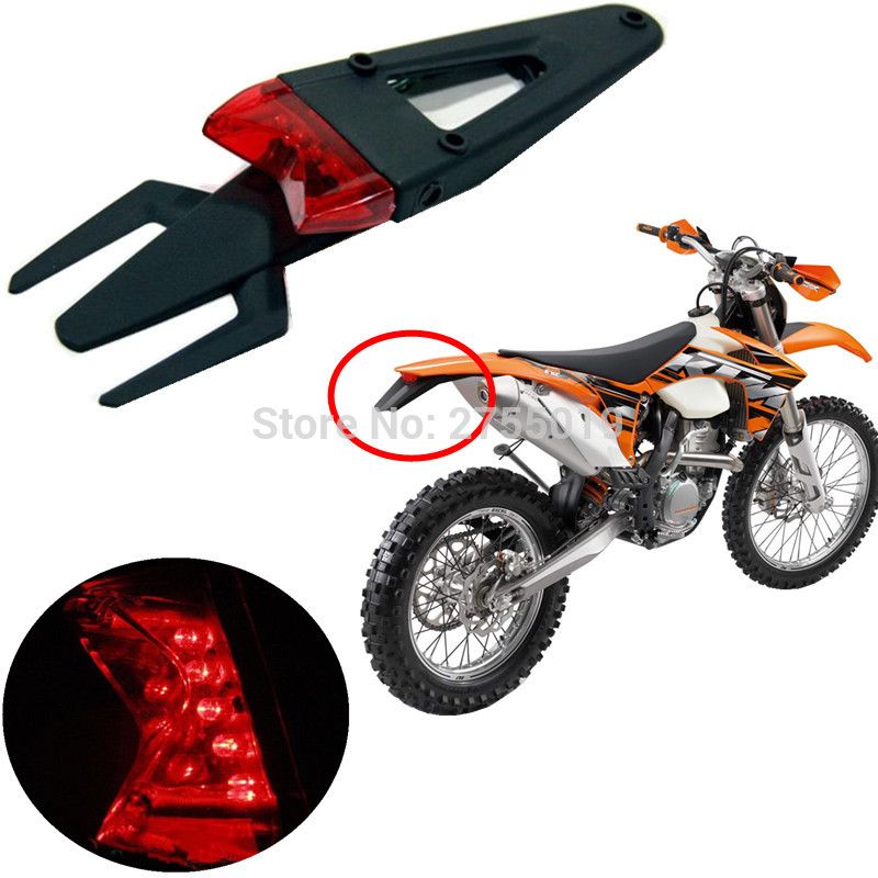 License Plate Holder LED Waterproof Light for Motorcycles Dirt Bike