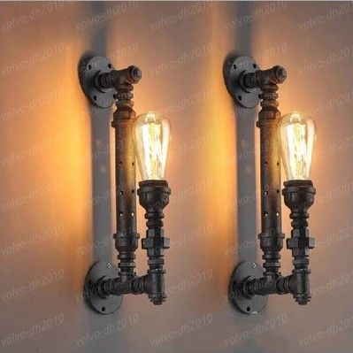 Vintage Industrial Rustic Unique Style Wall Light Waterpipe Wall Lamp Steam punk