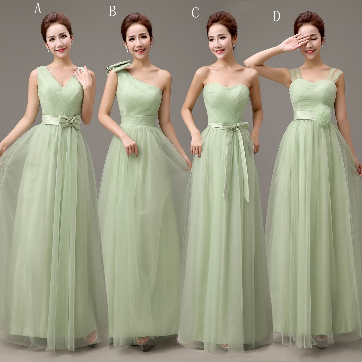 light green long dress