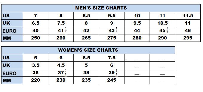 Y 3 Size Chart