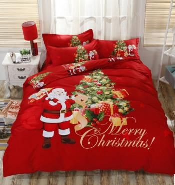 New Arrived Christmas Bedding Set King Size Santaclaus Sets 3d