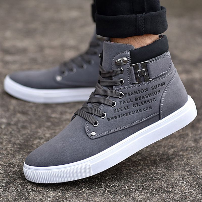 Compre 2018 Hombres Calientes Grandes Tamaño Hebillas Zapatos De Lona Hombre  Informal De Algodón Forro De Algodón Forro Botines Primavera Otoño Hombre  Gris Moda Zapatillas Pisos A 6,21 € Del Wholesale1988 | DHgate.Com