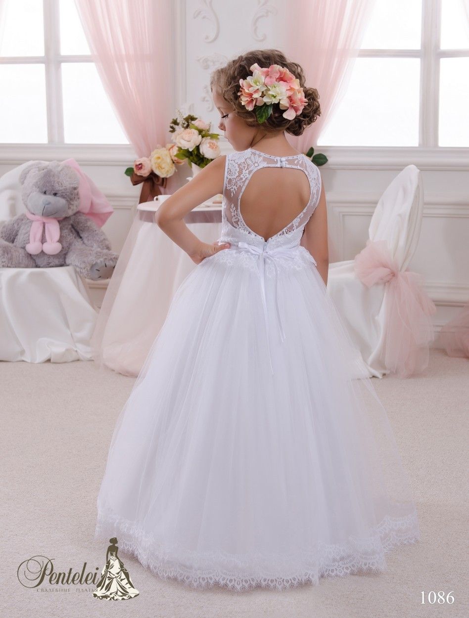 open back flower girl dress