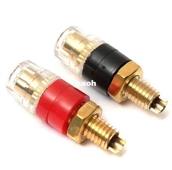 10pcs Copper Speaker Amplifier Terminal 4mm Binding Post Banana Jack 31mm
