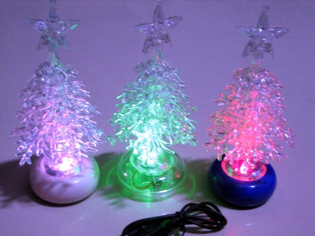 Usb Interface Acrylic Christmas Tree Colorful Led Christmas Light