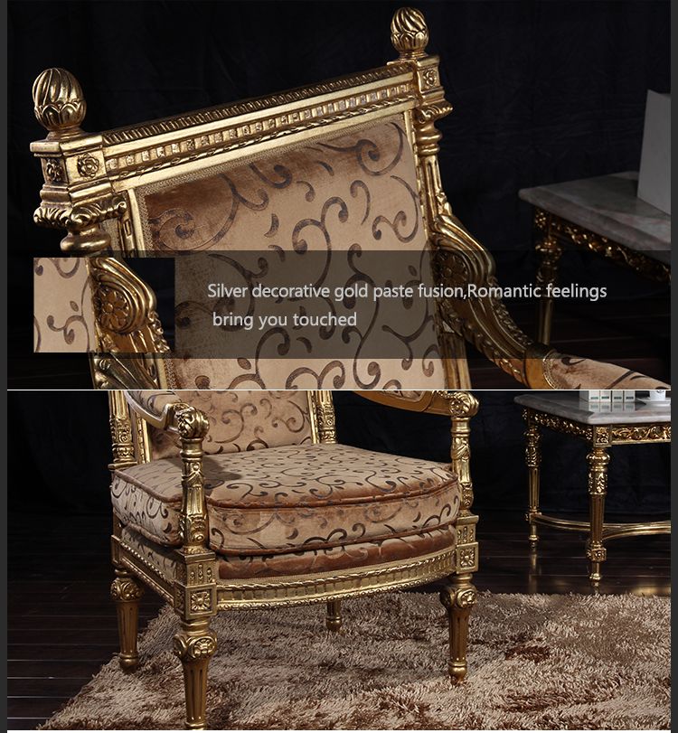 2021 French Classic Furniture Manufacturer Living Room Classic Armchair