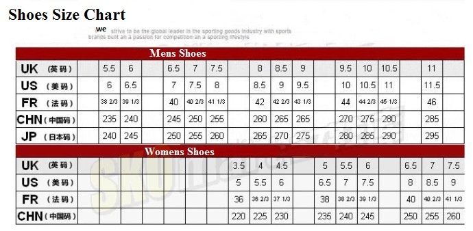 Yeezy Boost V2 Size Chart