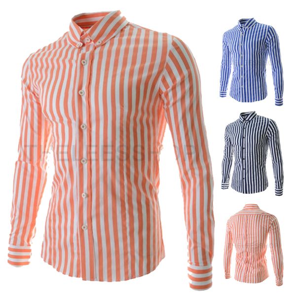 orange and red striped shirt