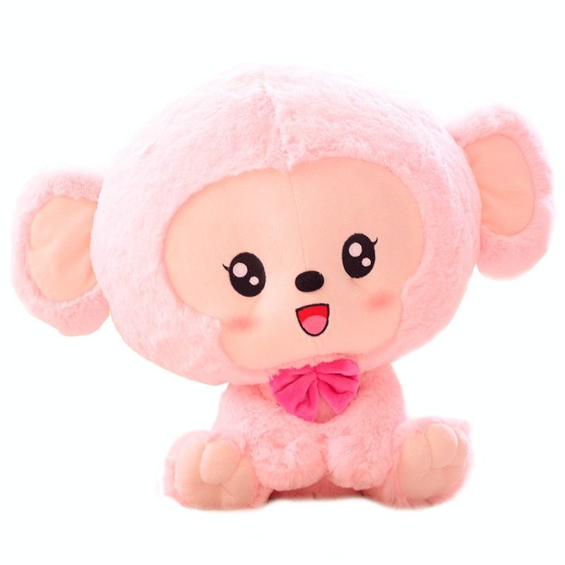 pink stuffed monkey