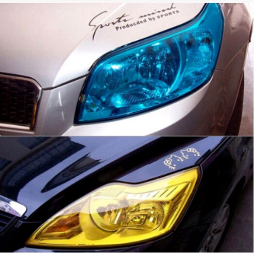 Auto Car Smoke Fog Light Headlight Taillight Tint Vinyl Film Sheet Sticker Black