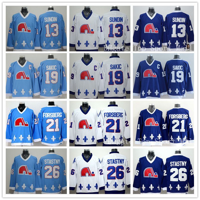 peter forsberg nordiques jersey