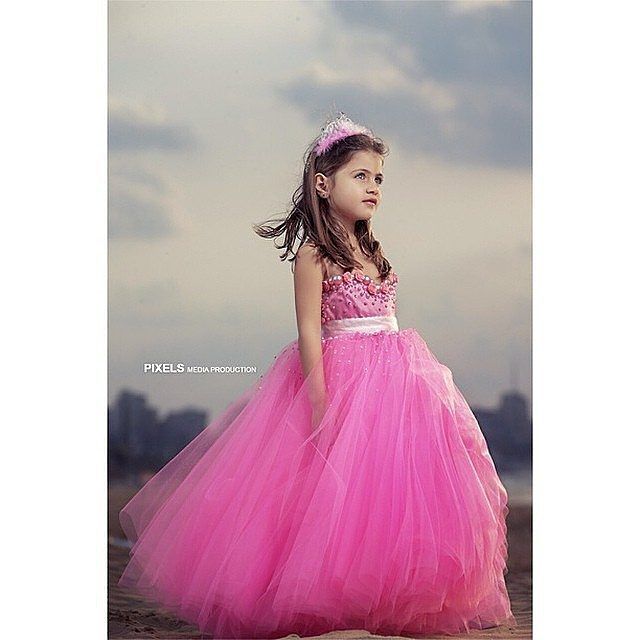 beautiful baby girl with flowers