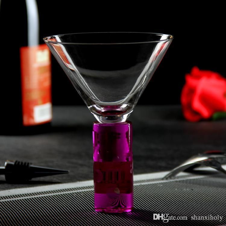 2020 Creative Martini Cup Color Thick Stem Whisky Glass From Shanxiholy