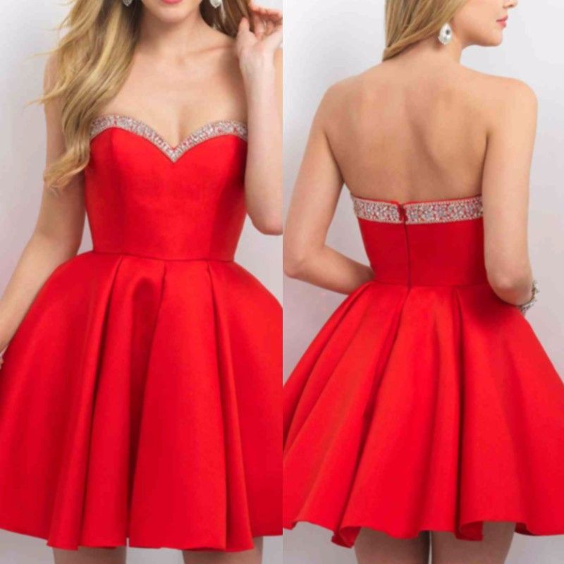 cute red hoco dresses