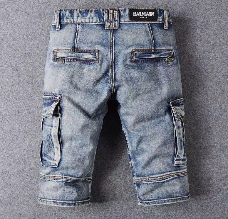 balmain jean shorts mens
