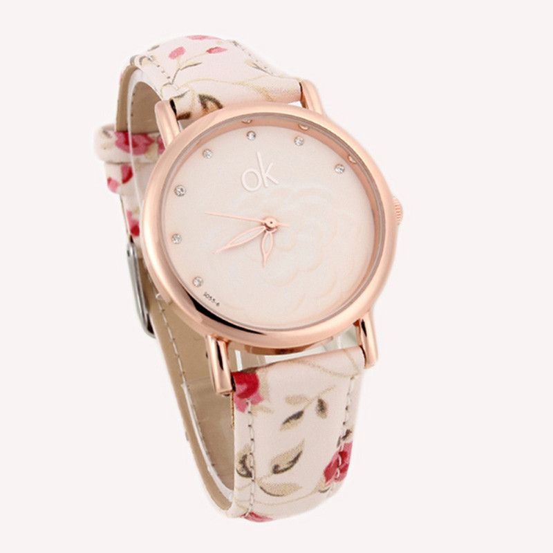 2016 New Fashion Ok Women Watch A Variety Of Exquisite Beauty Ladies Watches Flower Decoration Hand Luxury Leather Strap Quartz Watch Online Shopping Clothes Waterproof Watches From Rainbow 8 3 14 Dhgate Com